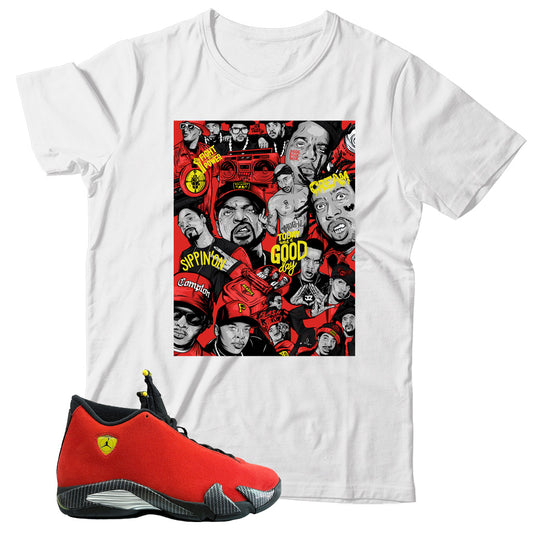 Jordan 14 Ferrari shirt