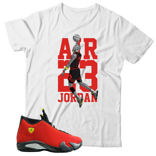 Jordan 14 Ferrari shirt