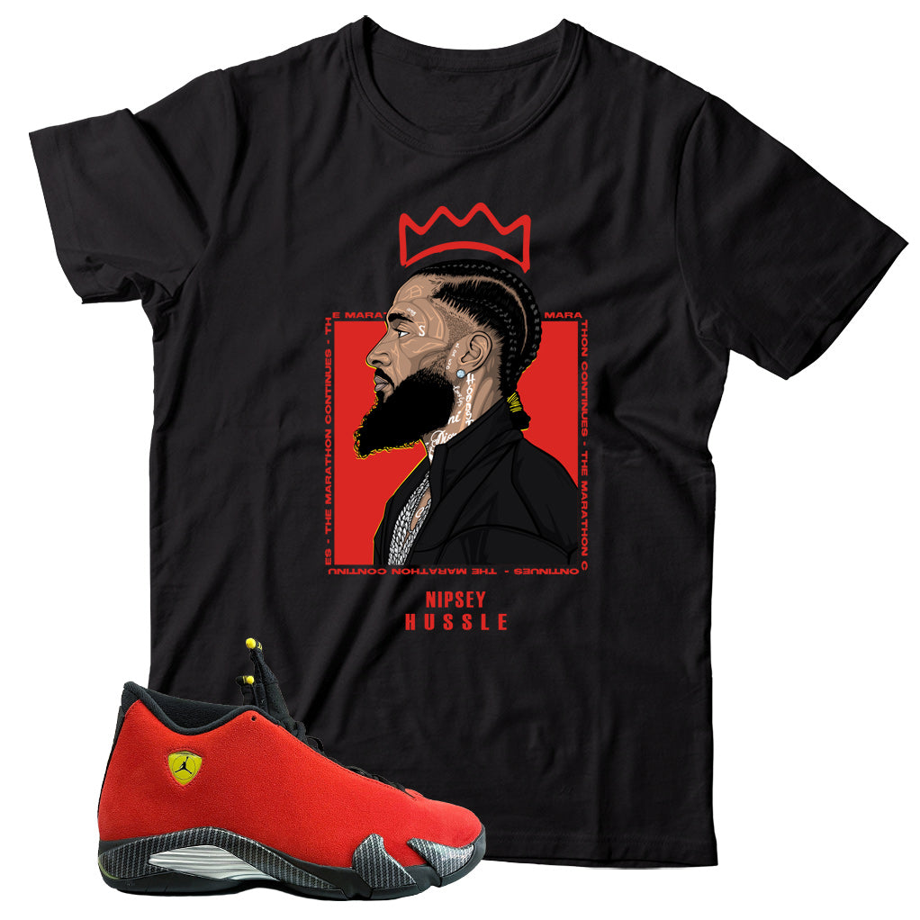 Jordan 14 Ferrari shirt