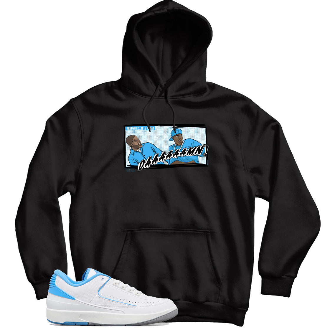 Jordan 2 Low UNC hoodie