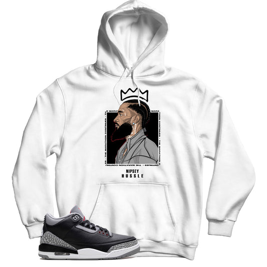 Hoodie Match Jordan 3 Black Cement