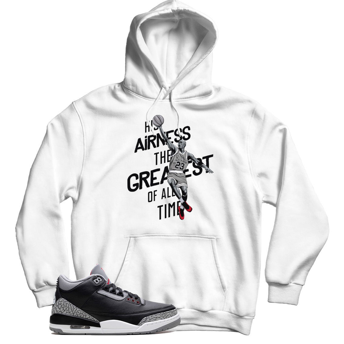 Jordan 3 Black Cement hoodie