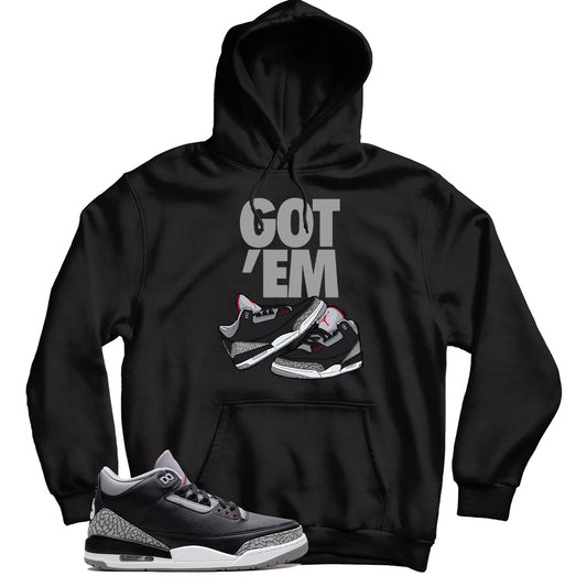 Jordan 3 Black Cement hoodie