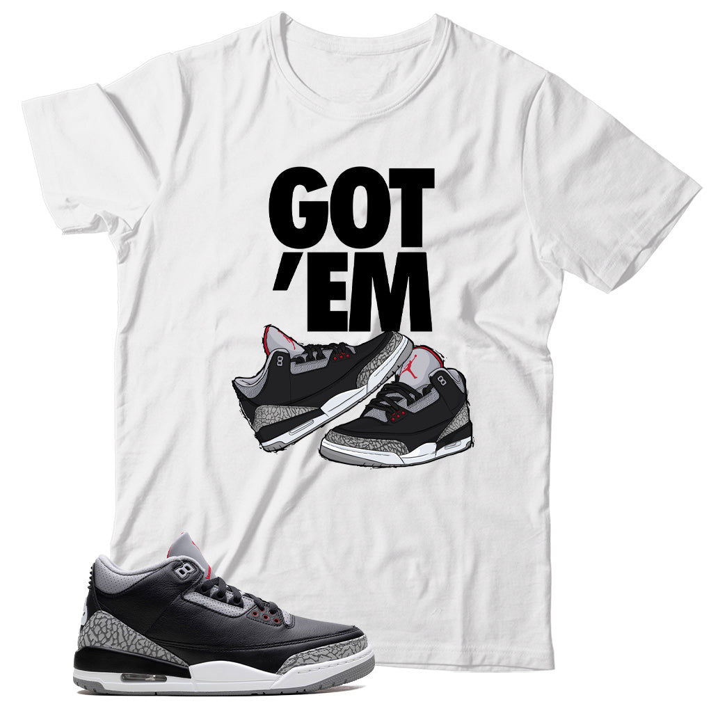 Jordan 3 Black Cement shirt