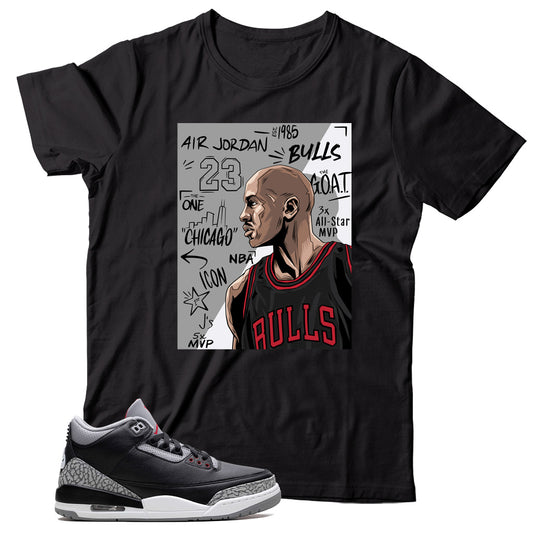 Jordan 3 Black Cement shirt