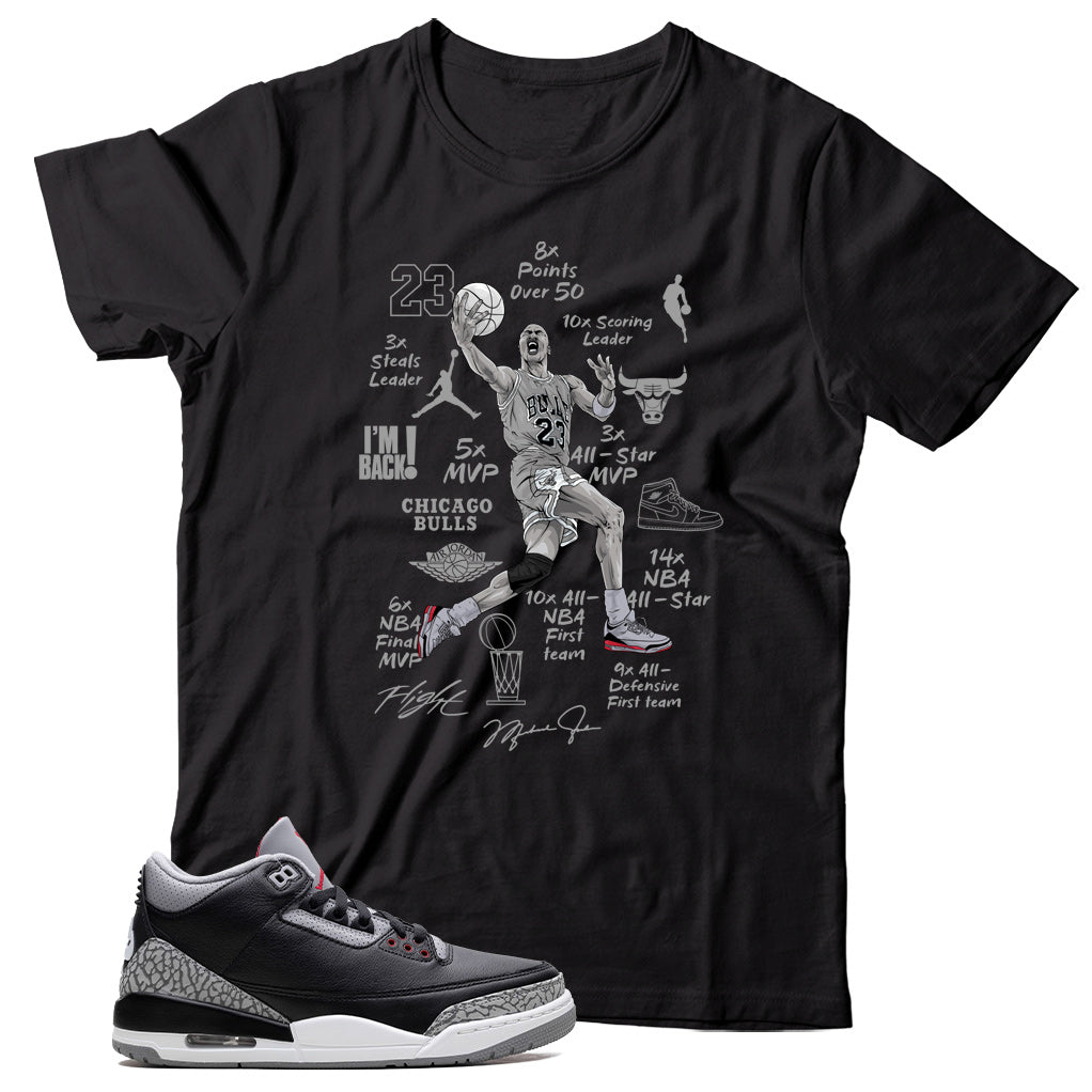 Jordan 3 Black Cement shirt