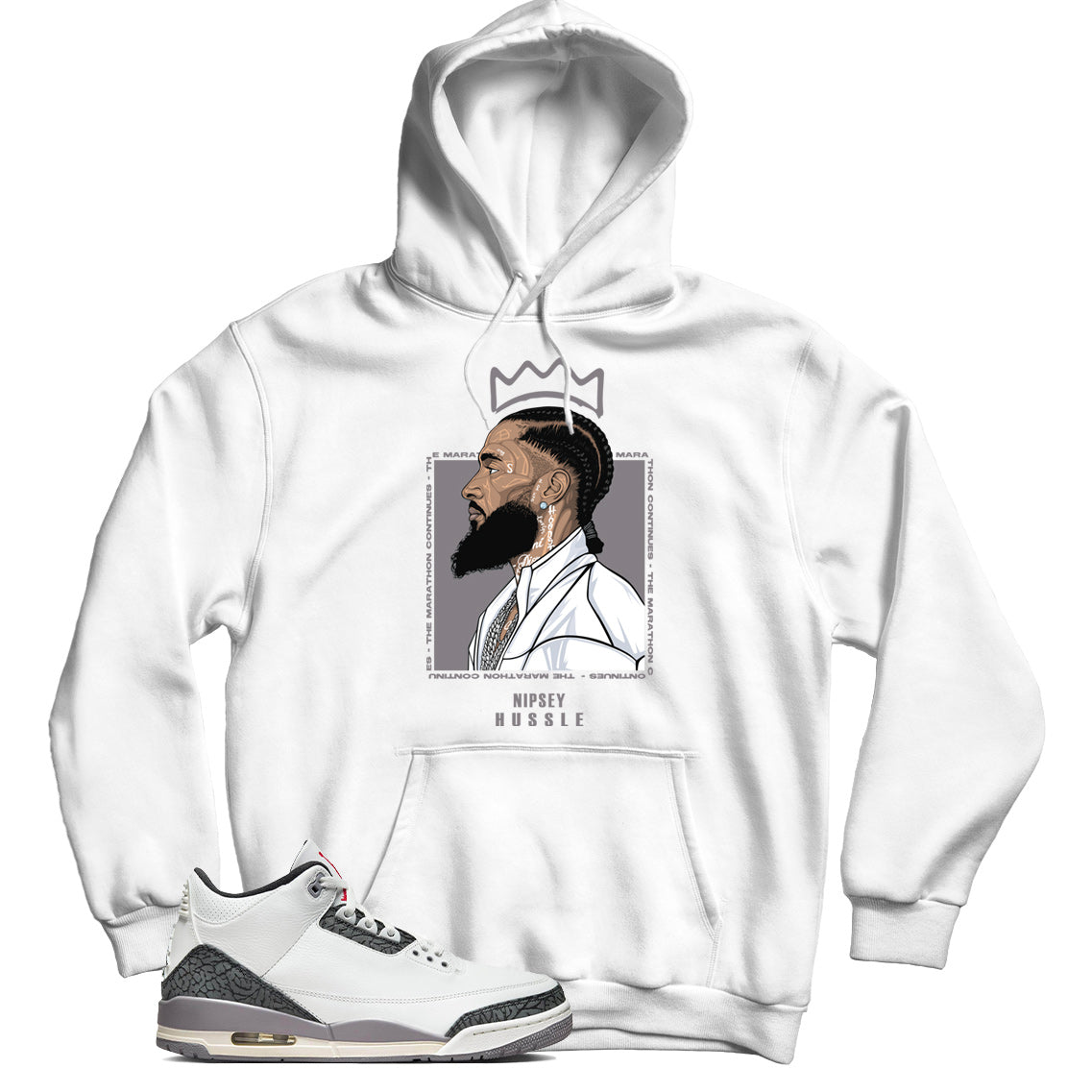 Jordan 3 Cement Grey hoodie