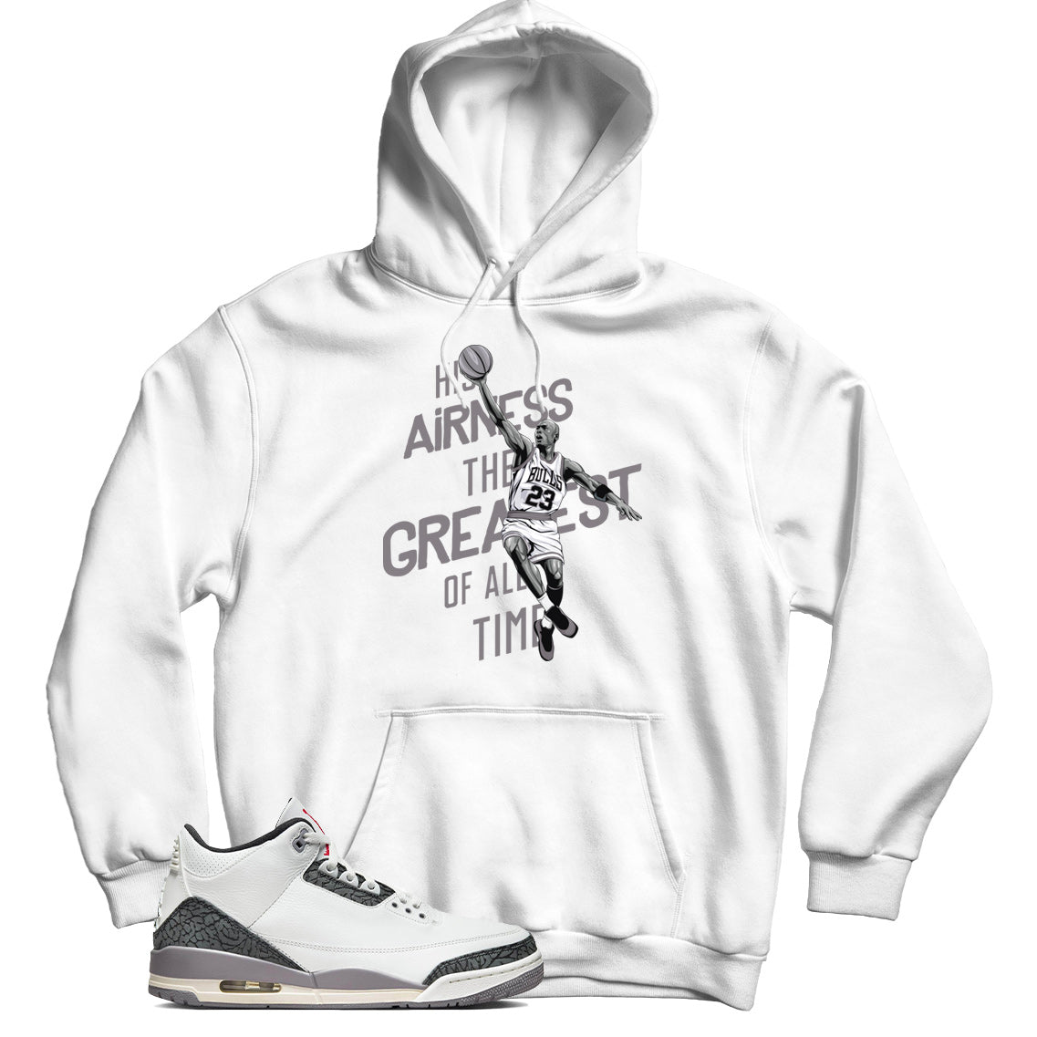 Jordan 3 Cement Grey hoodie