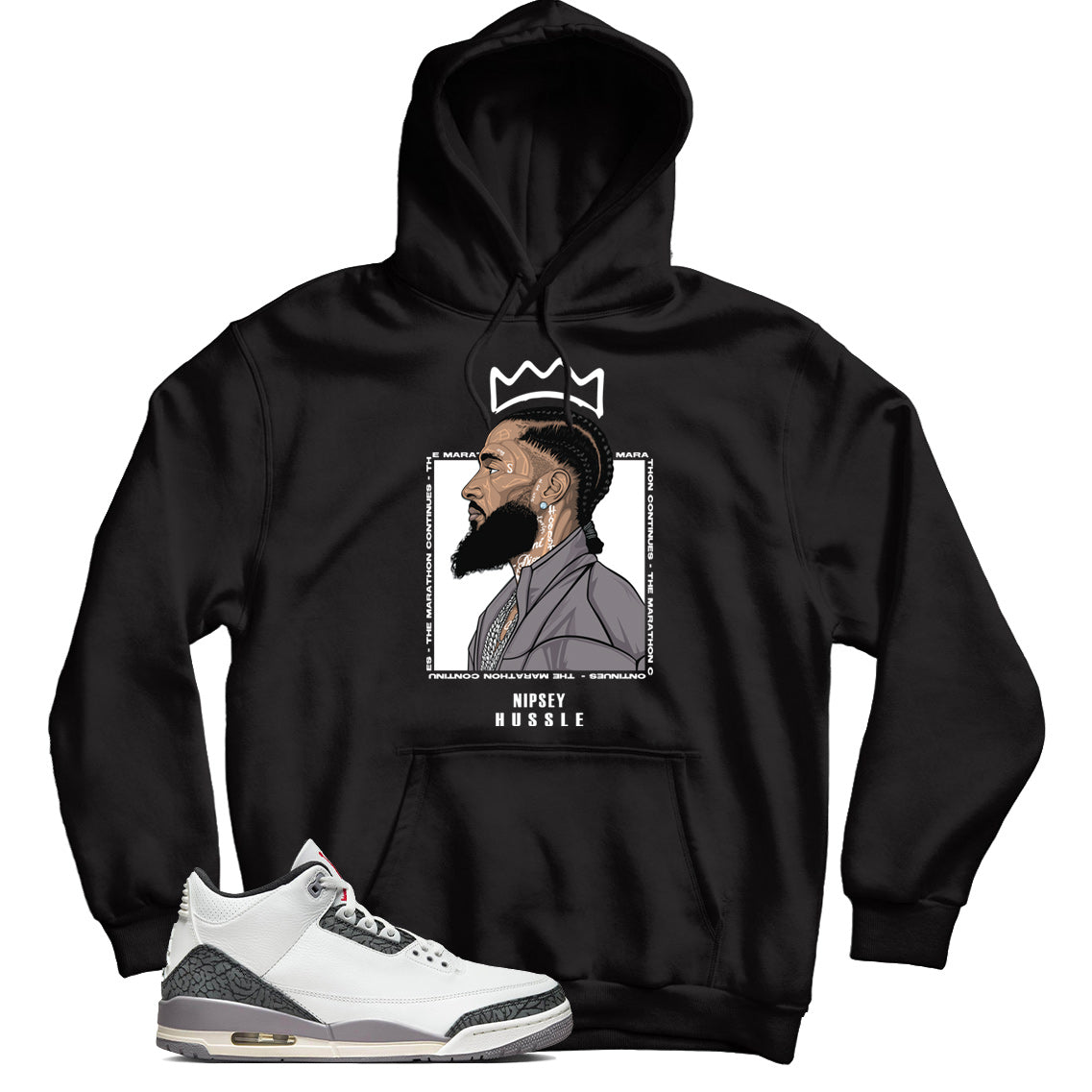 Jordan 3 Cement Grey hoodie