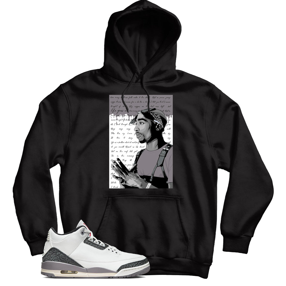 Jordan 3 Cement Grey hoodie