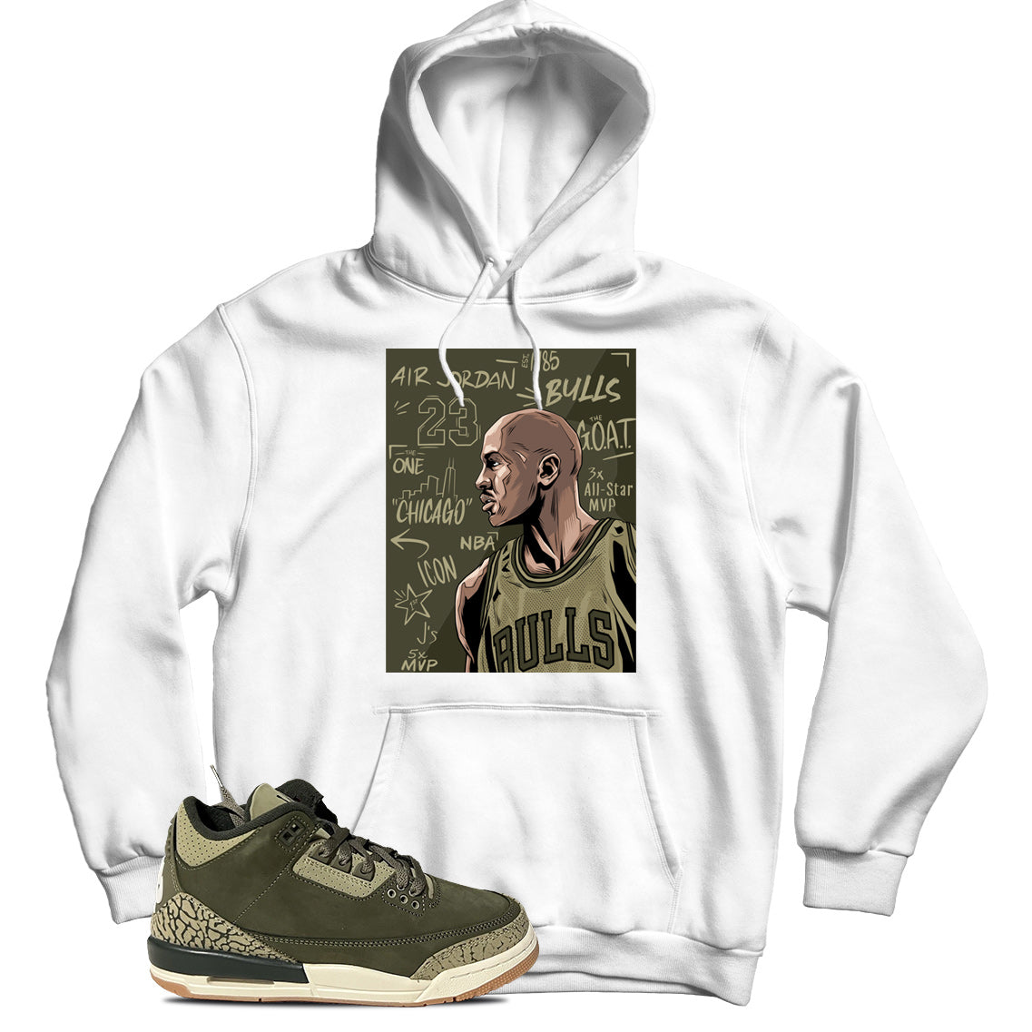 MJ(2) Hoodie Match Jordan 3 Family Affair