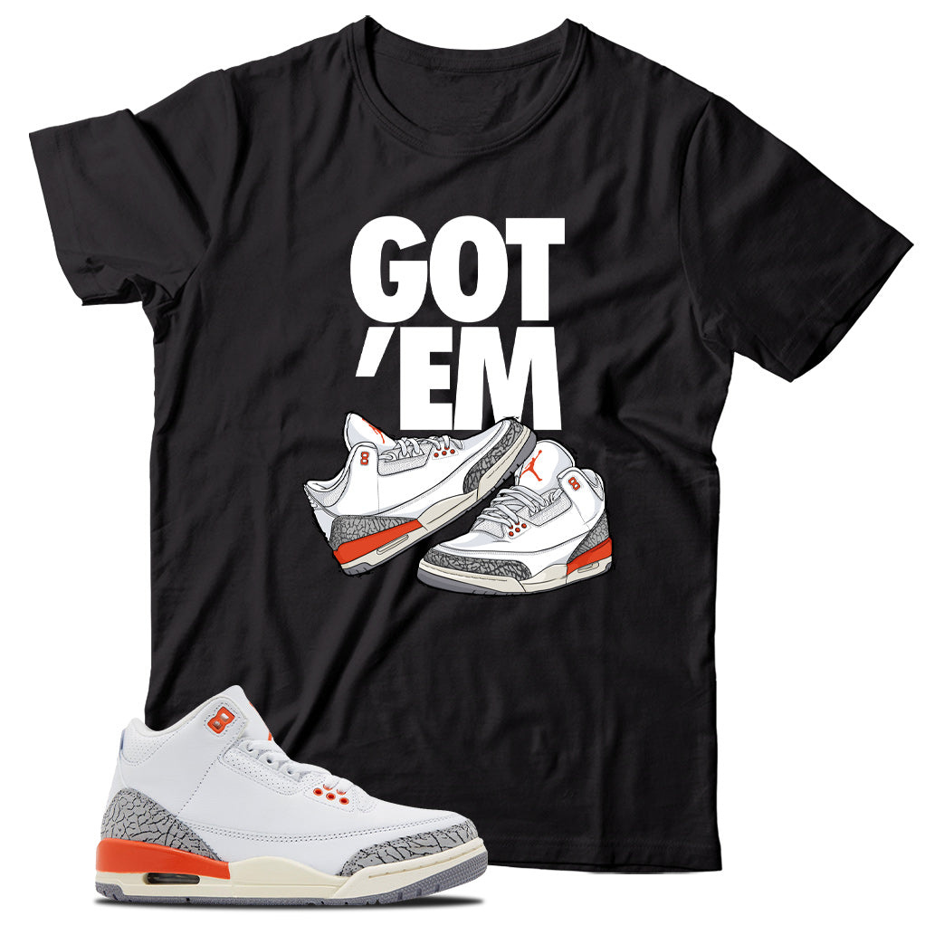 Jordan 3 Georgia Peach shrit