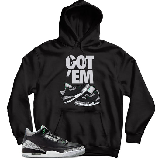 Jordan 3 Green Glow hoodie