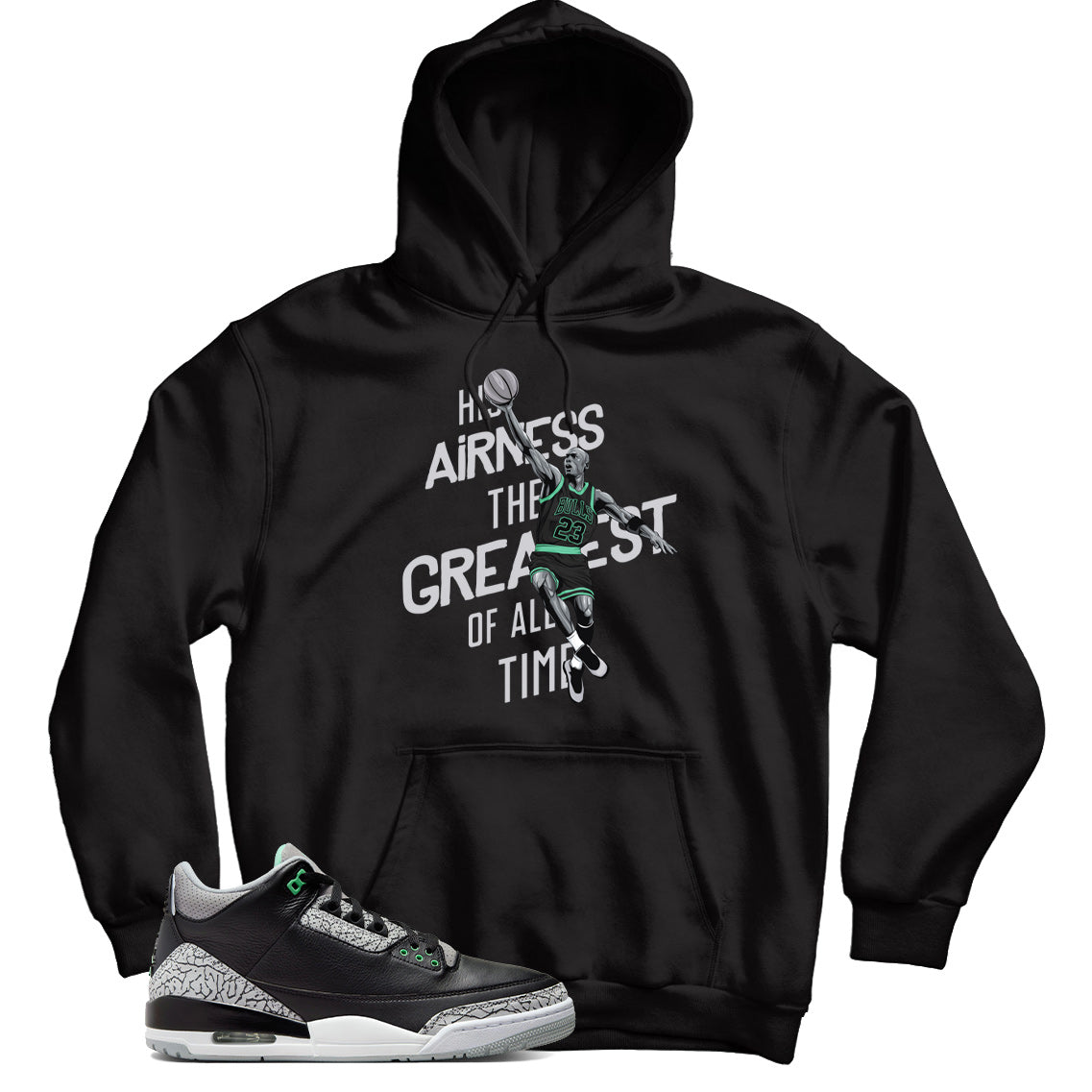 Hoodie Match Jordan 3 Green Glow