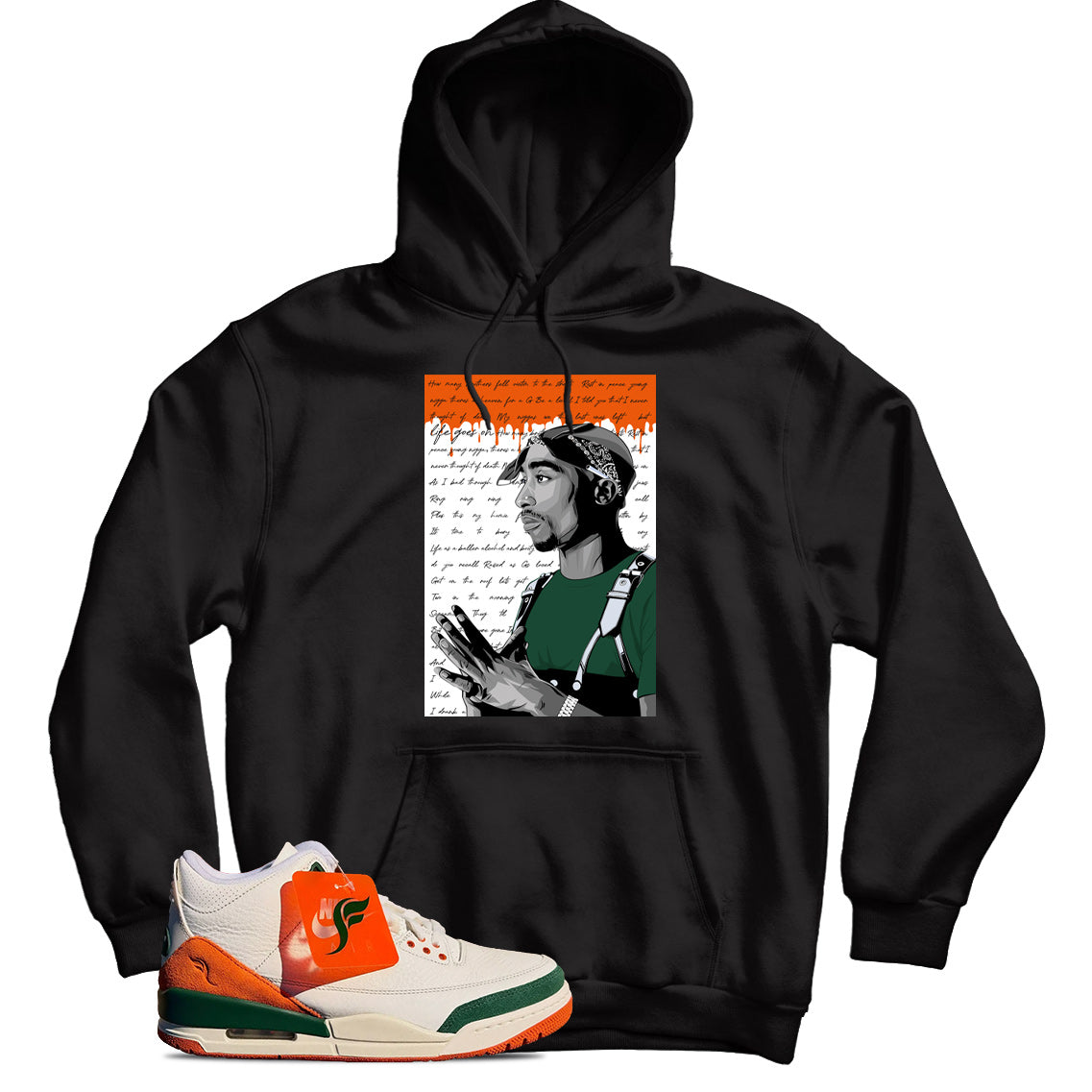 Jordan 3 SoleFly Miami hoodie
