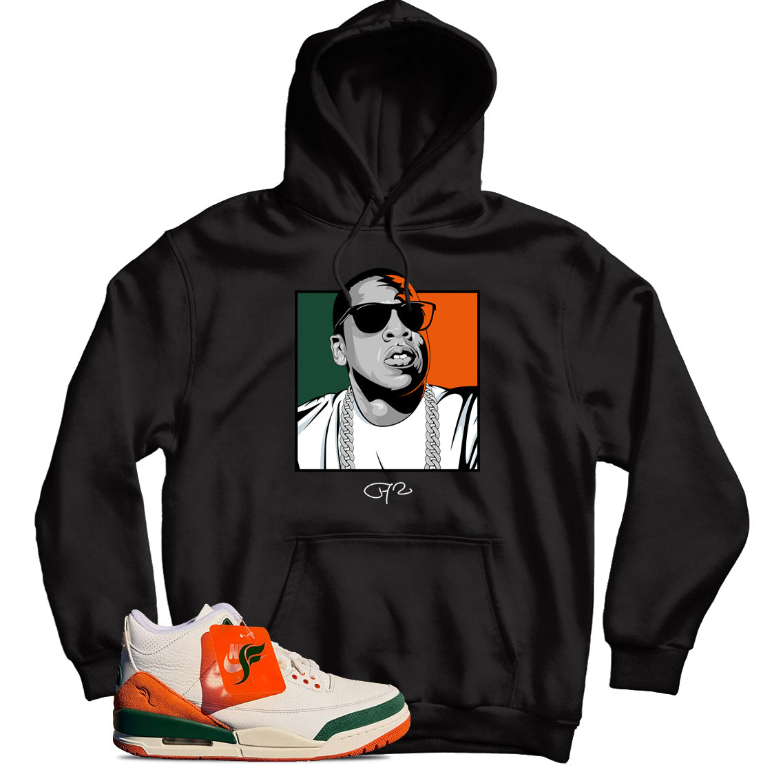 Jordan 3 SoleFly Miami hoodie