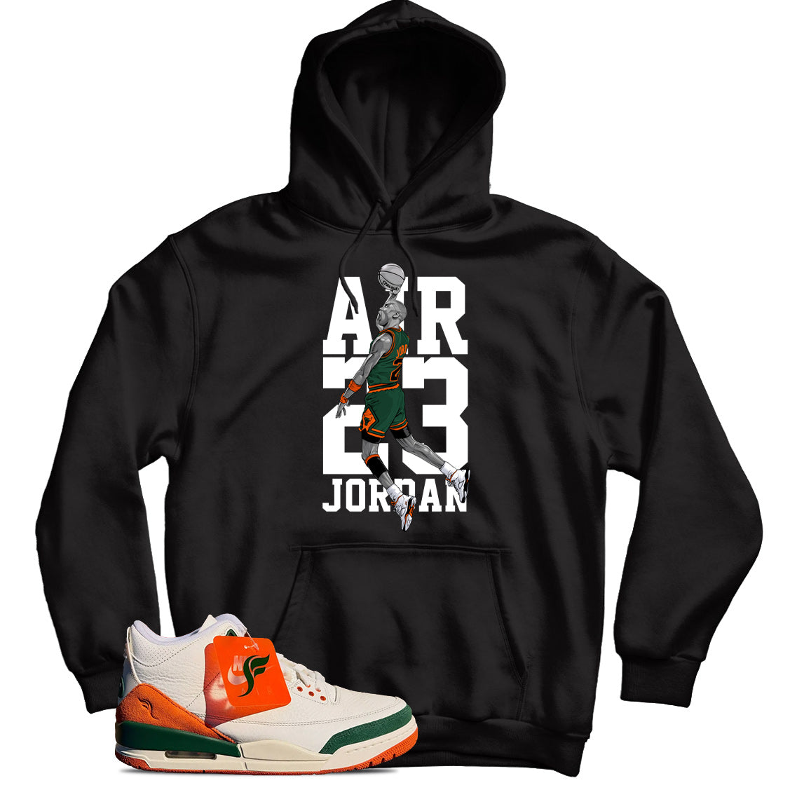Jordan 3 SoleFly Miami hoodie