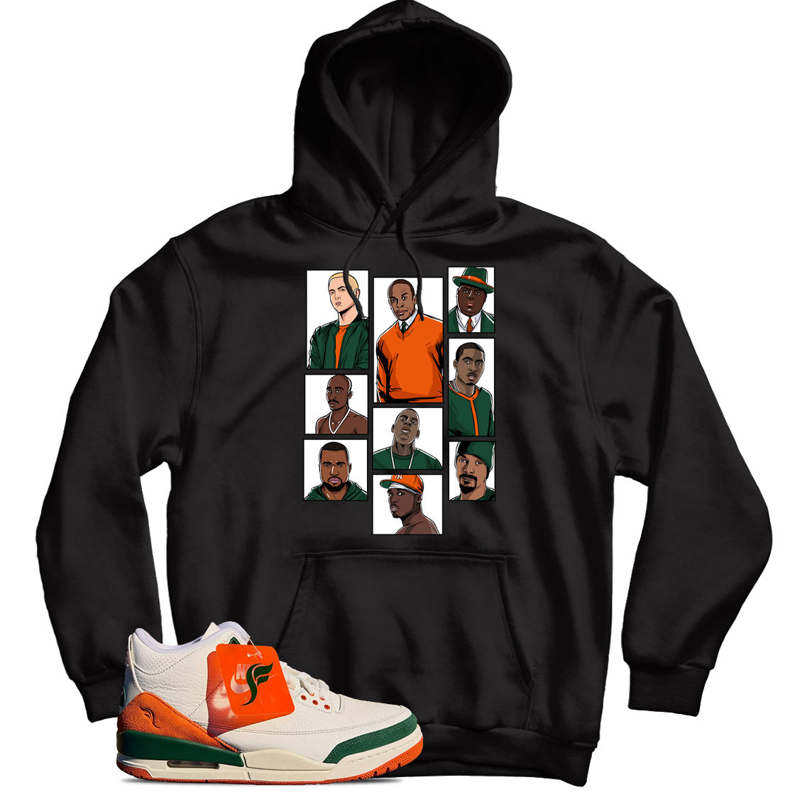 Jordan 3 SoleFly Miami hoodie