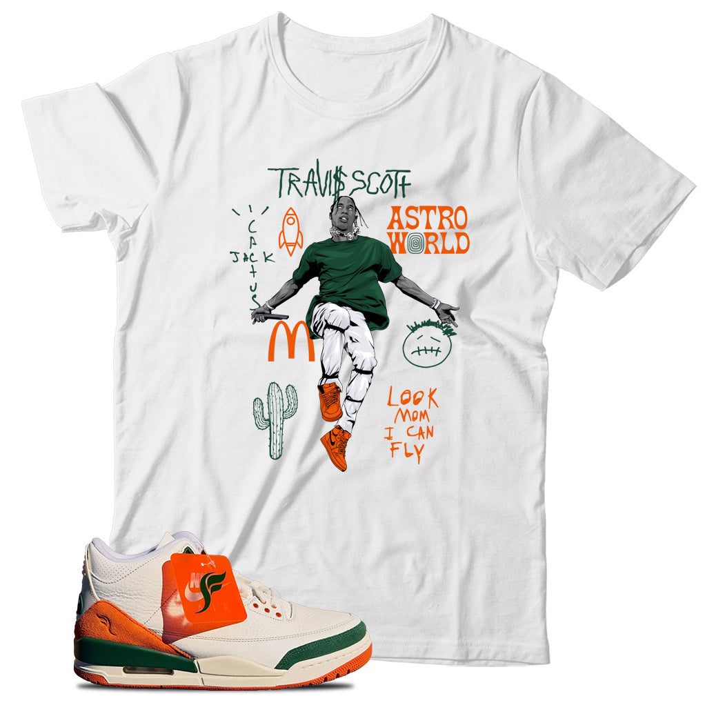 Jordan 3 SoleFly Miami shirt