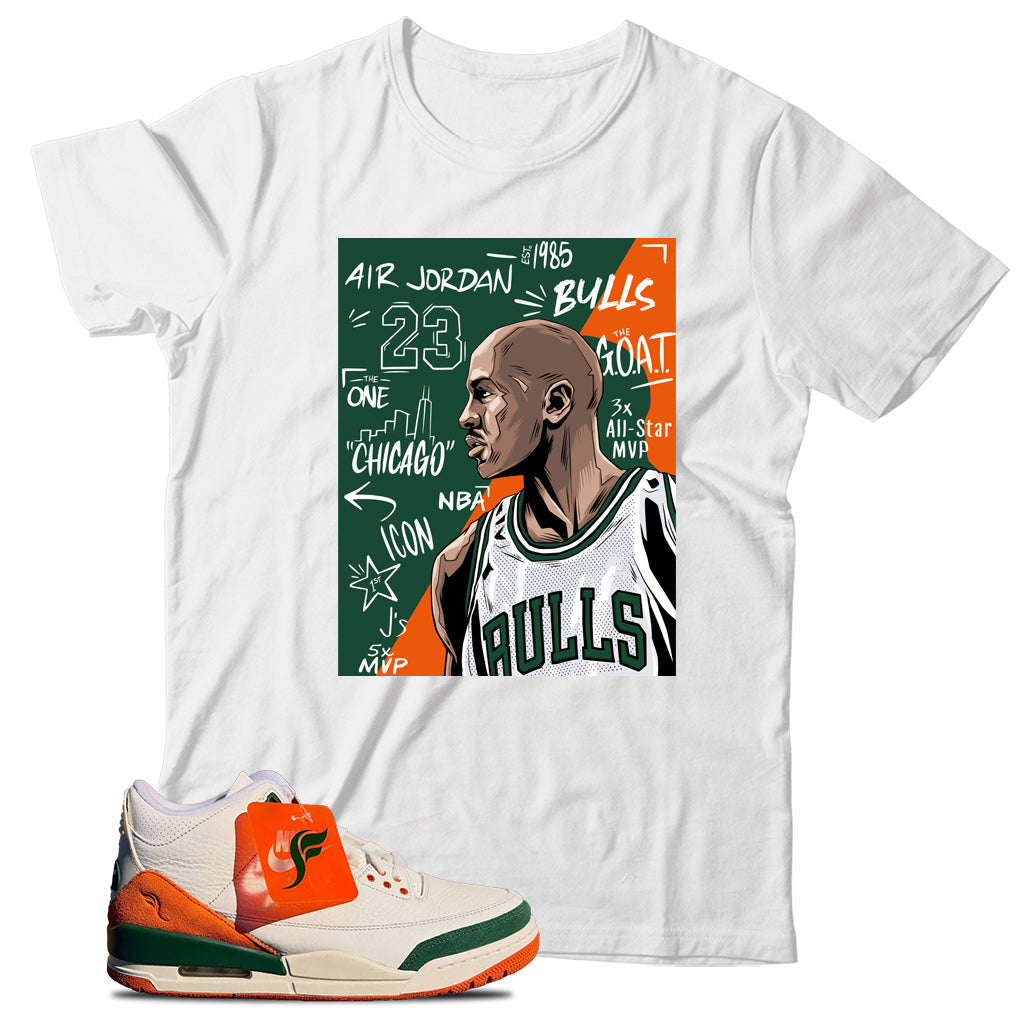 Jordan 3 SoleFly Miami shirt