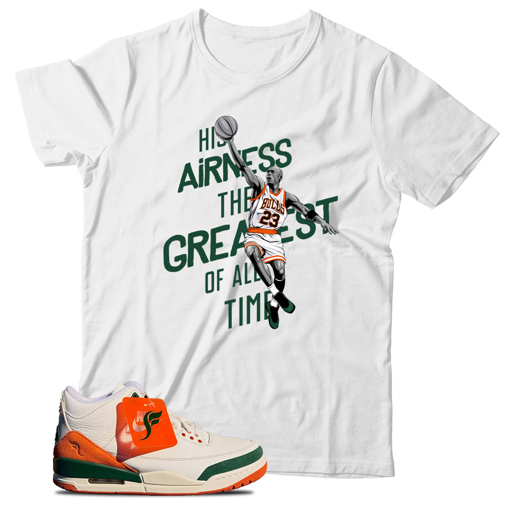 Jordan 3 SoleFly Miami shirt