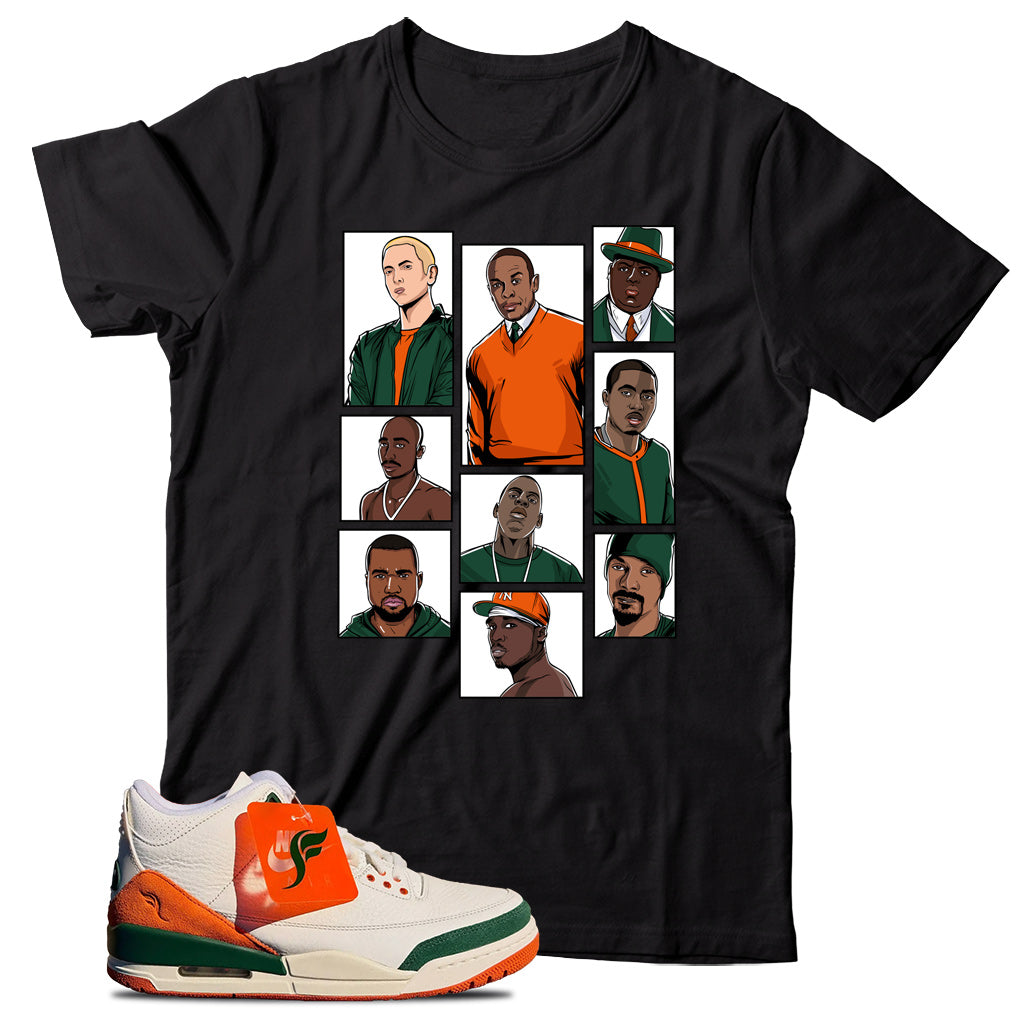 Jordan 3 SoleFly Miami shirt