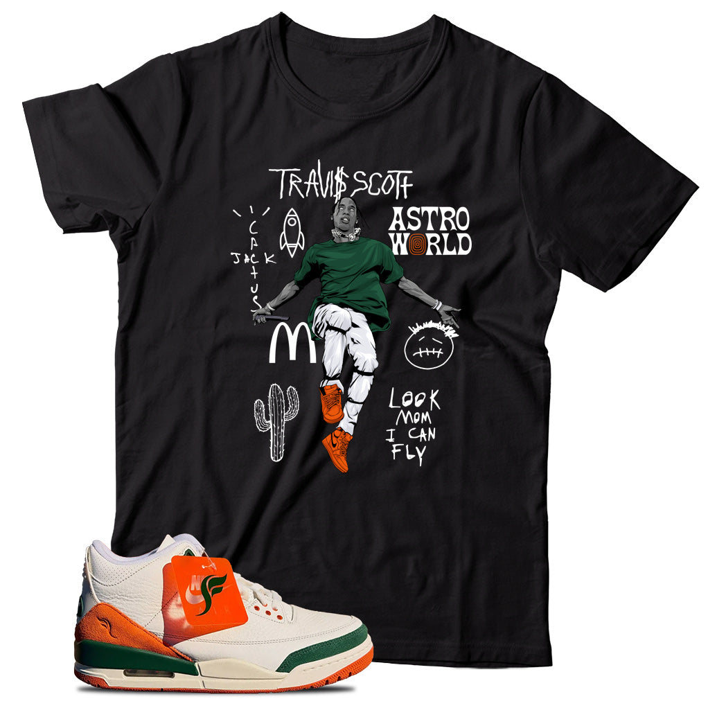 Jordan 3 SoleFly Miami shirt