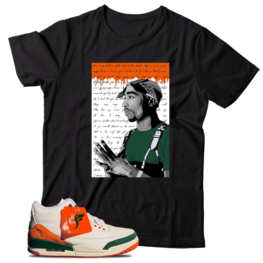 Jordan 3 SoleFly Miami shirt
