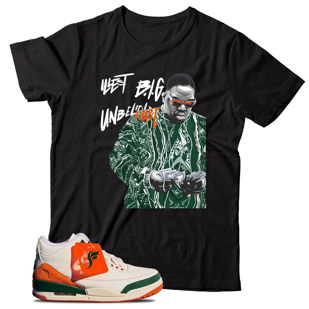Jordan 3 SoleFly Miami shirt