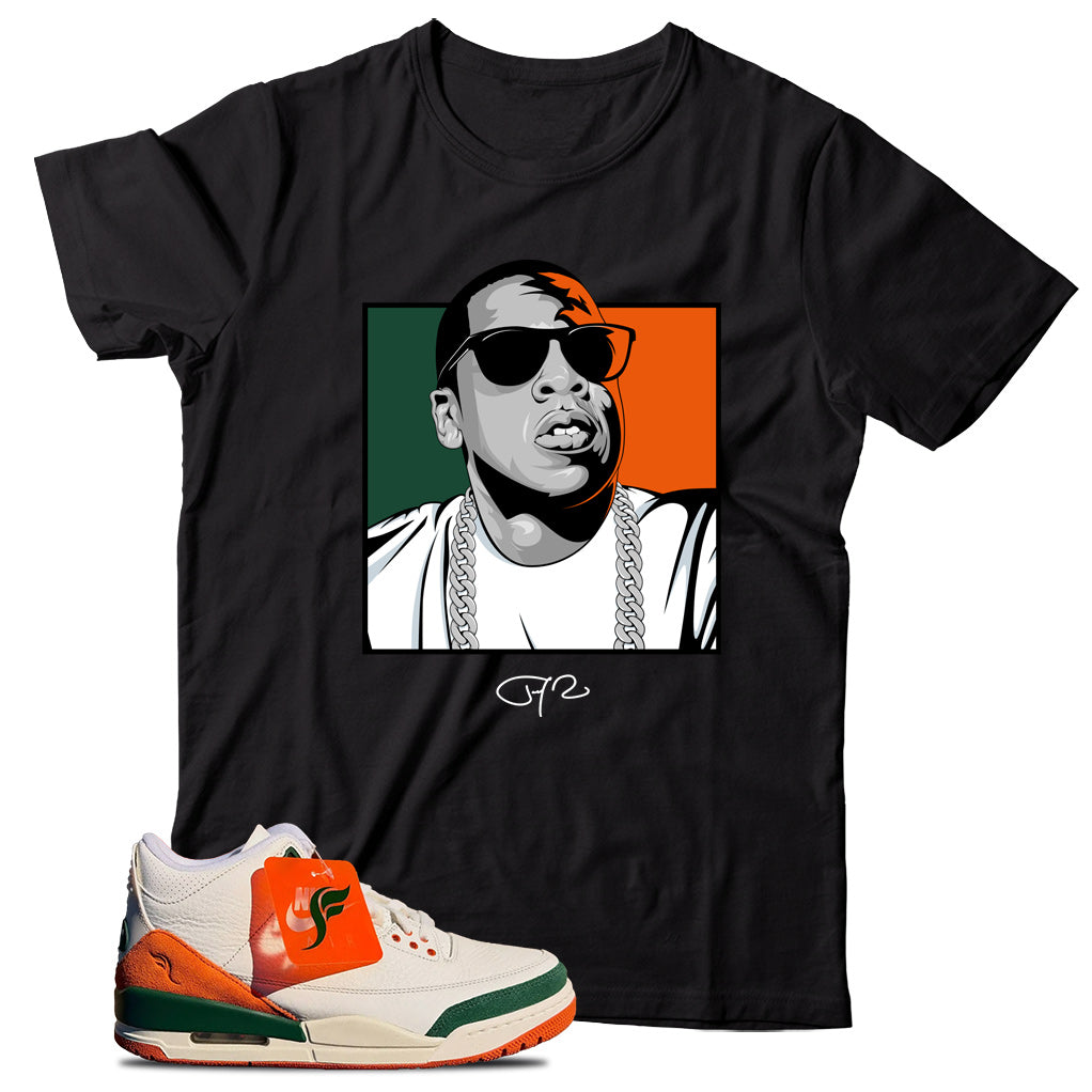 Jordan 3 SoleFly Miami shirt