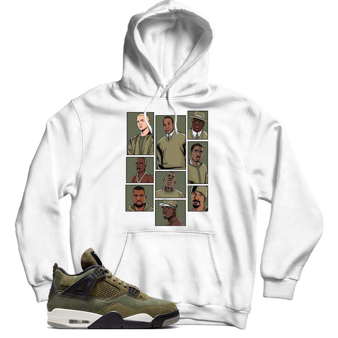 Jordan 4 Craft Olive hoodie