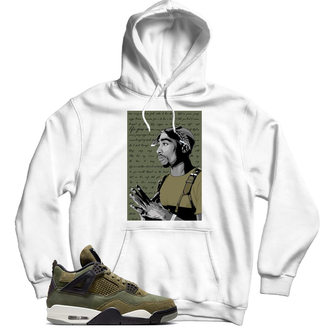 Jordan 4 Craft Olive hoodie