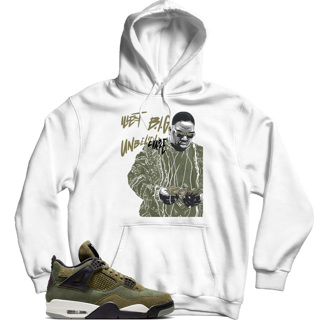 Jordan 4 Craft Olive hoodie