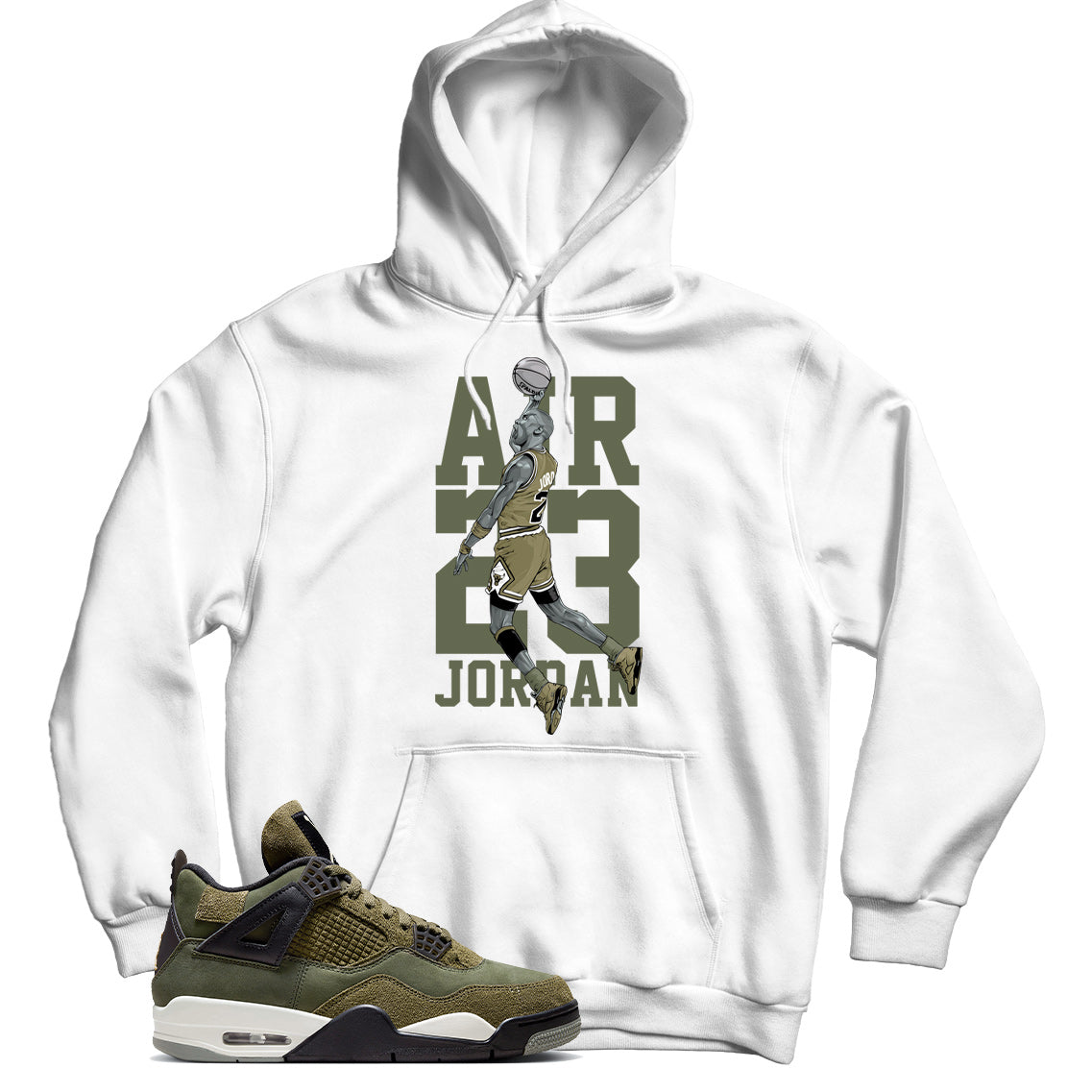 Jordan 4 Craft Olive hoodie