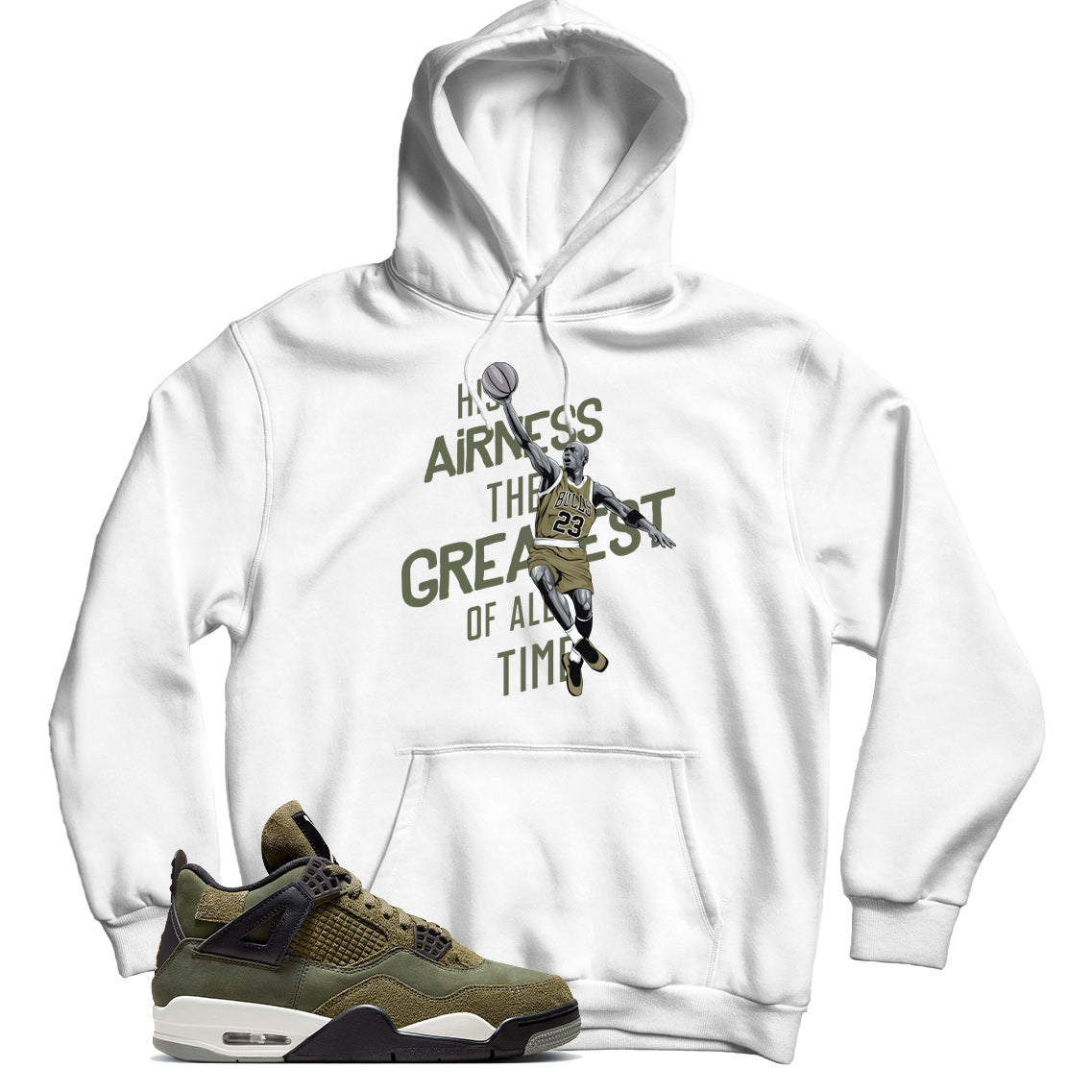 Jordan 4 Craft Olive hoodie