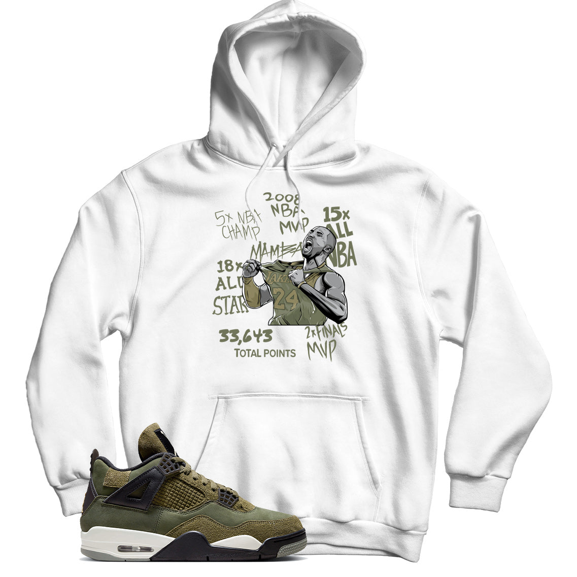 Jordan 4 Craft Olive hoodie