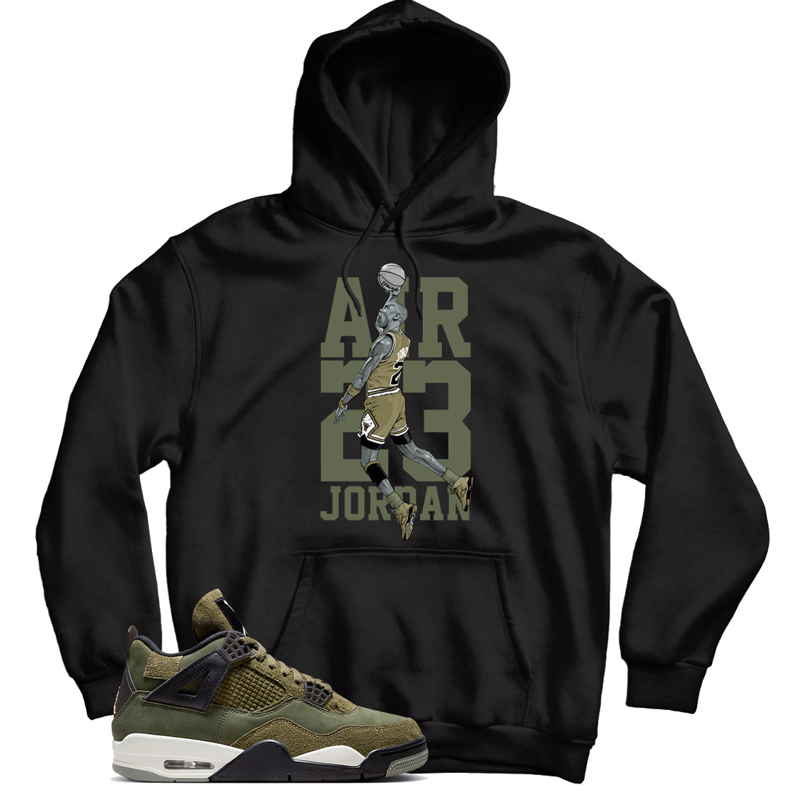 Jordan 4 Craft Olive hoodie