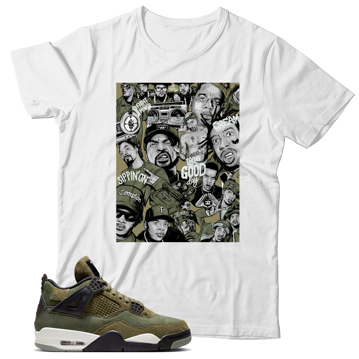 Jordan 4 Craft Olive shirt