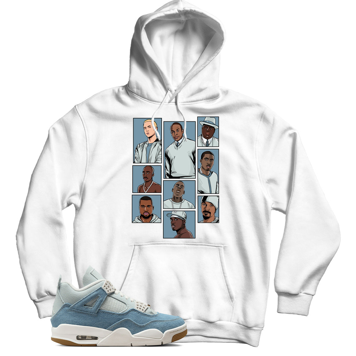 Jordan 4 Denim Worn Blue hoodie