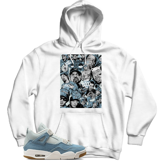 Jordan 4 Denim Worn Blue hoodie