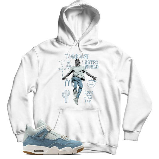 Hoodie Match Jordan 4 Denim Worn Blue