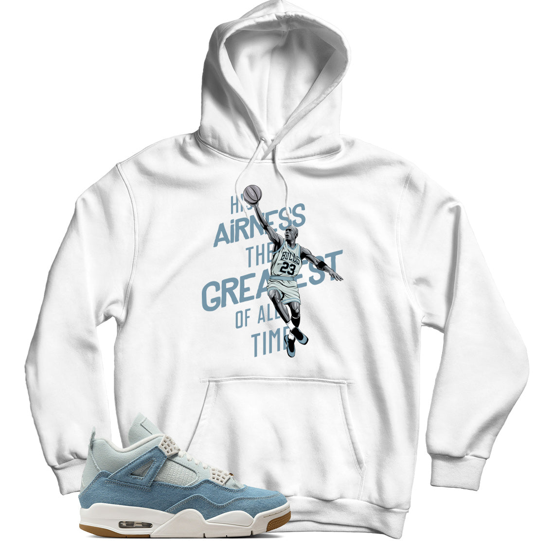 Jordan 4 Denim Worn Blue hoodie