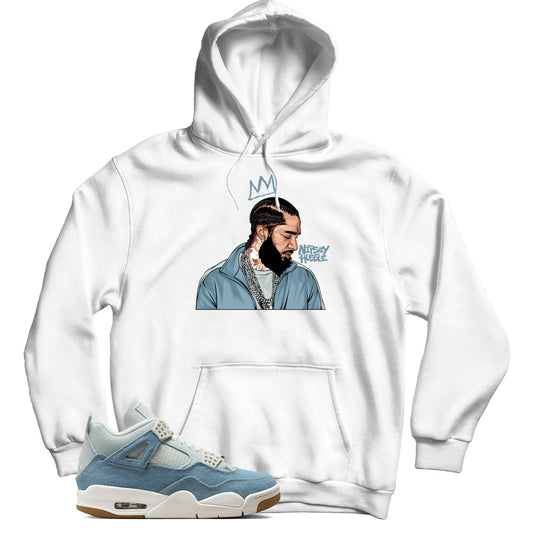 Jordan 4 Denim Worn Blue hoodie