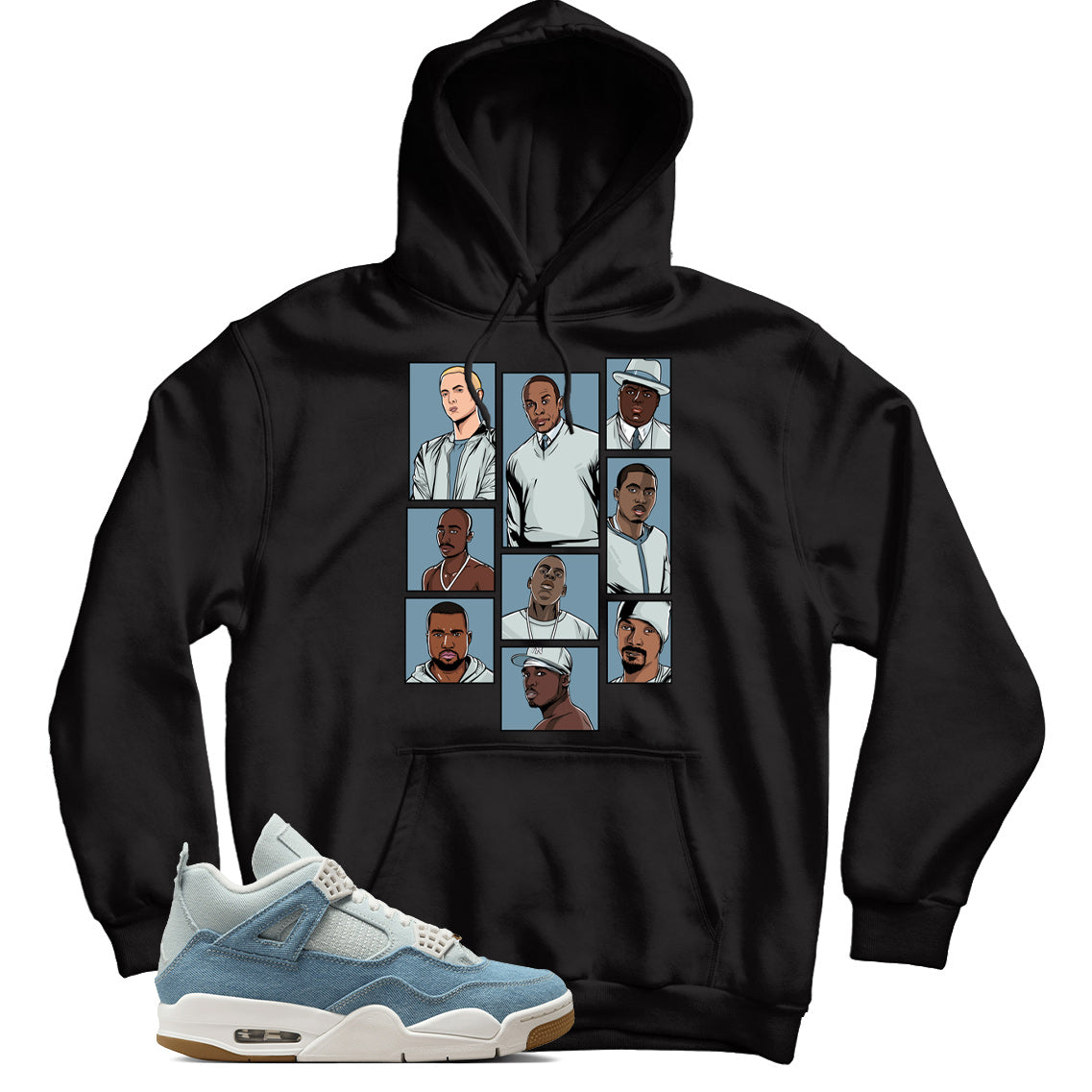 Jordan 4 Denim Worn Blue hoodie