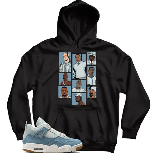 Jordan 4 Denim Worn Blue hoodie