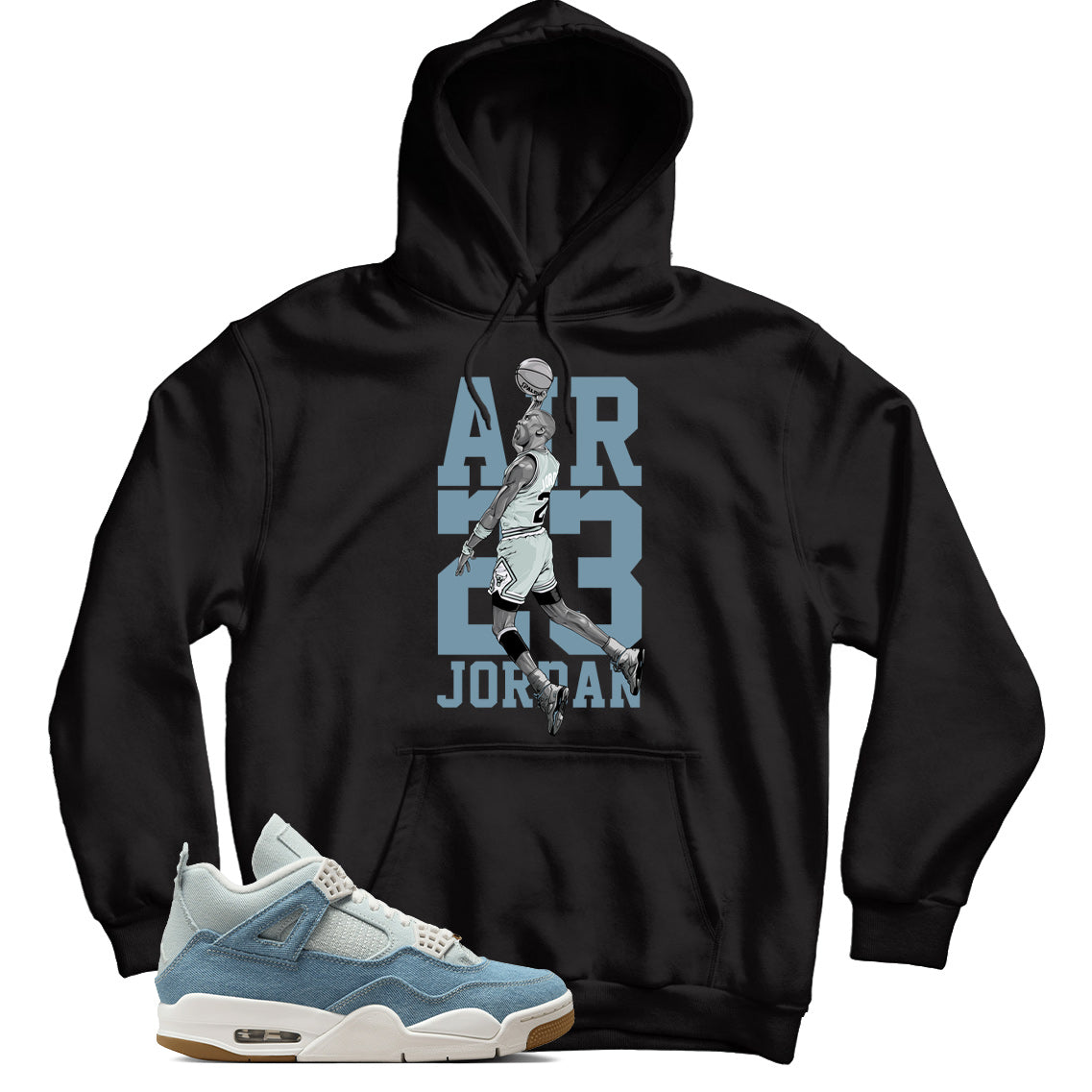Jordan 4 Denim Worn Blue hoodie
