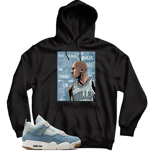 Jordan 4 Denim Worn Blue hoodie