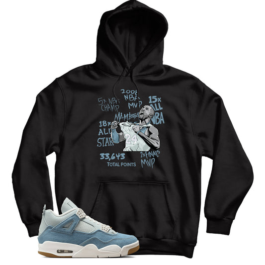 Hoodie Match Jordan 4 Denim Worn Blue