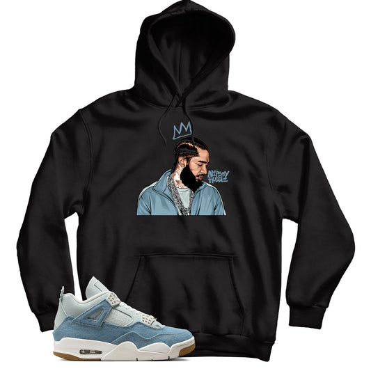 Jordan 4 Denim Worn Blue hoodie