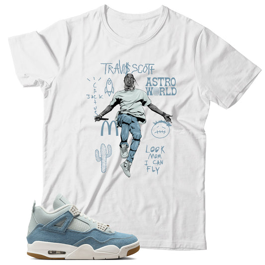 Shirt Match Jordan 4 Denim Worn Blue
